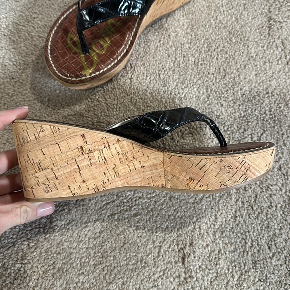 SAM EDELMAN Cork/Wedge/Platform Sandals 7 - Picture 3 of 6